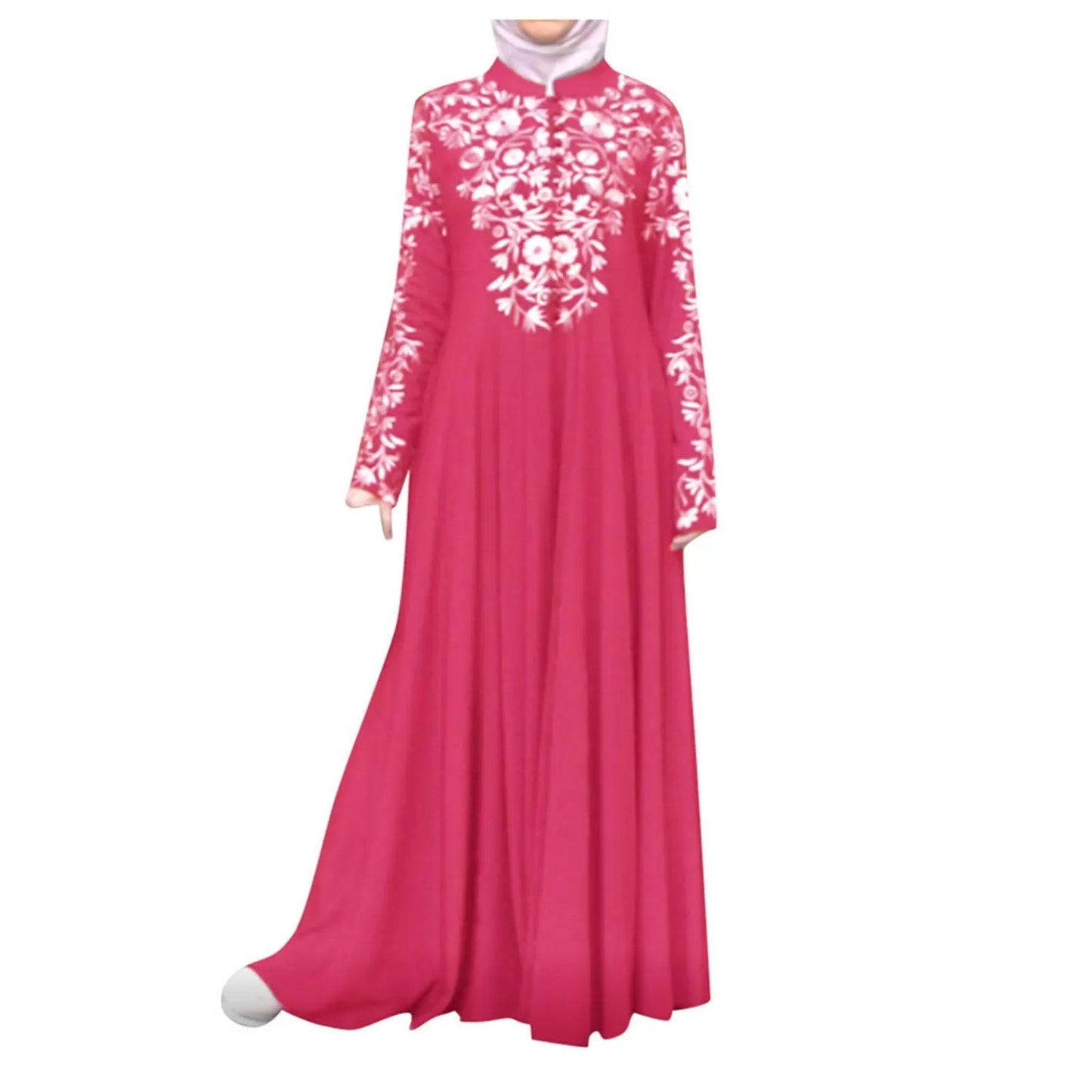 Ethnic Abaya Muslim Long Dress Women Ramadan Eid Long Sleeve Islamic African Dresses Dubai Turkish Modesty Kaftan - Modest Modiste