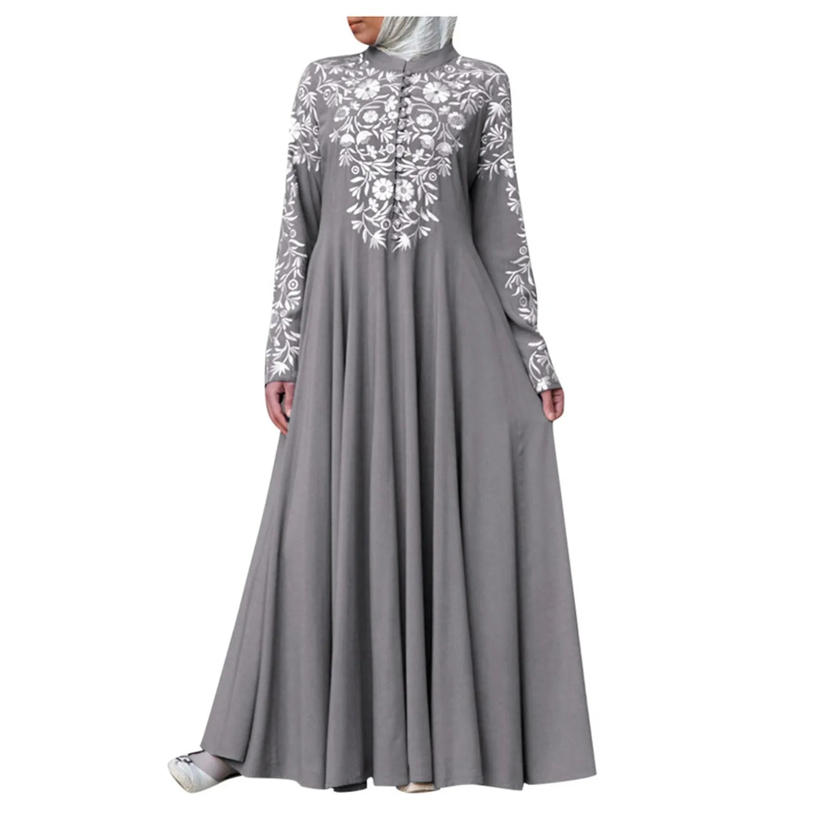 Ethnic Abaya Muslim Long Dress Women Ramadan Eid Long Sleeve Islamic African Dresses Dubai Turkish Modesty Kaftan - Modest Modiste